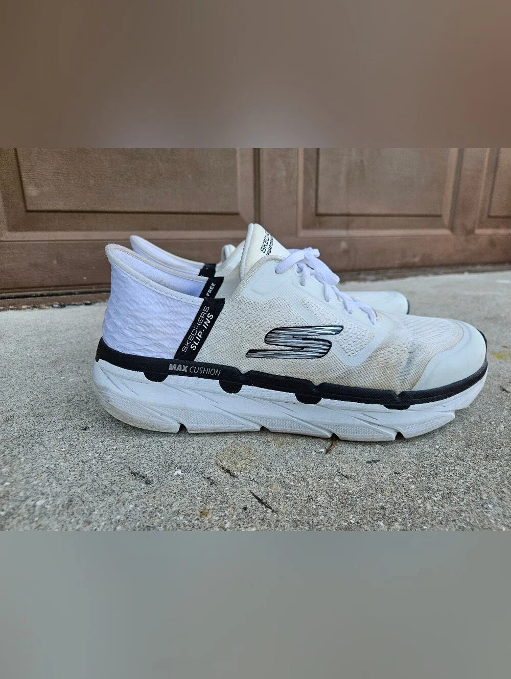 SKECHERS Max Cushioning White Premier Hands Free Slip-Ins Ascendant Men Size 12